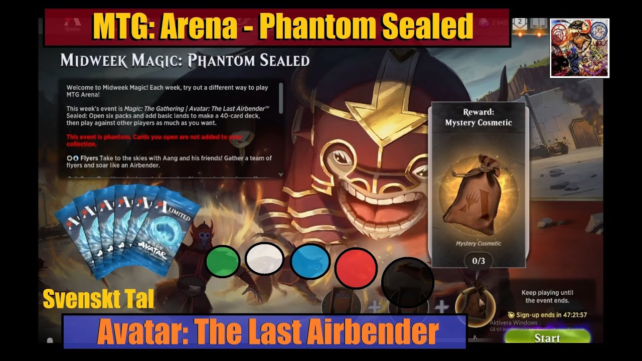 🍏 Avatar: The Last Airbender 💨 Phantom Sealed 👻 [🟢⚪🔵🔴⚫] 🇸🇪