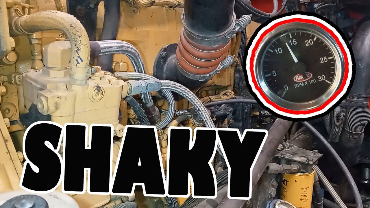 Fixing a subscriber's SHAKY C15 Cat engine. Bad Damper? Low Fuel Pressure?