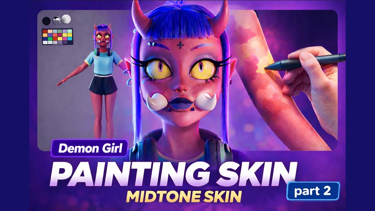 How to paint skin with substance painter part 2