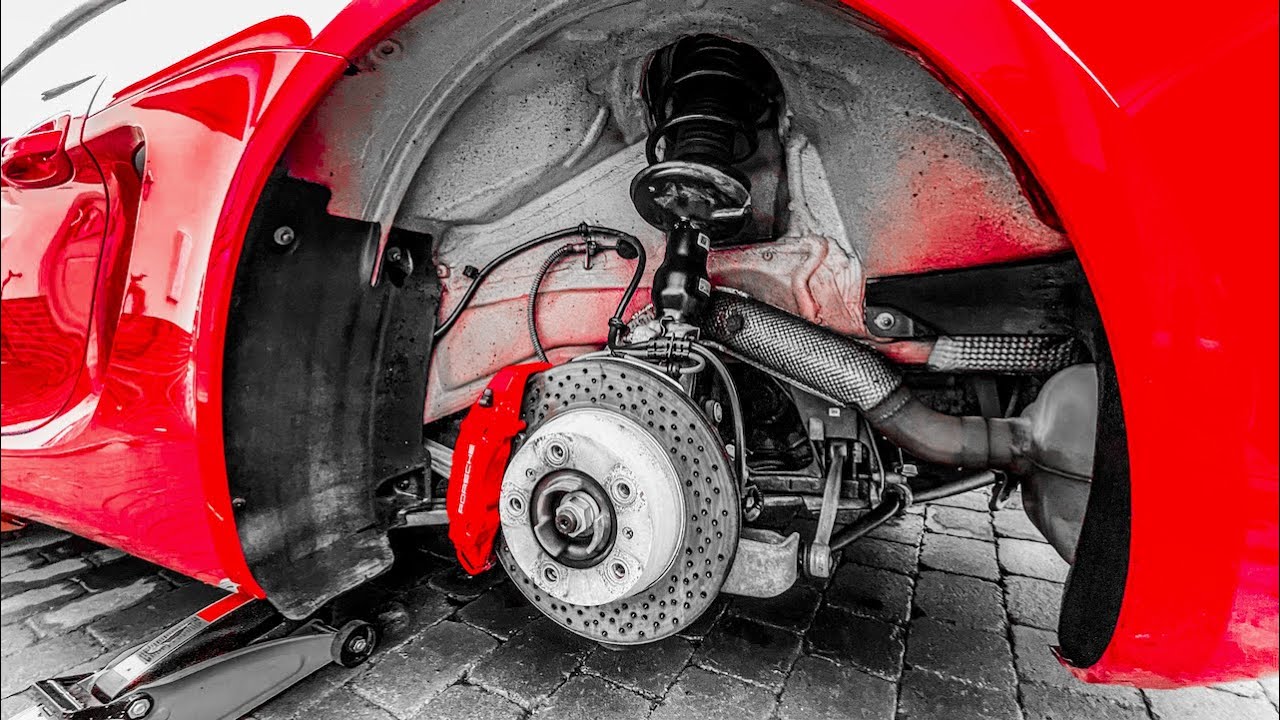 The Boxster GTS gets a wheels-off wheel arch deep clean