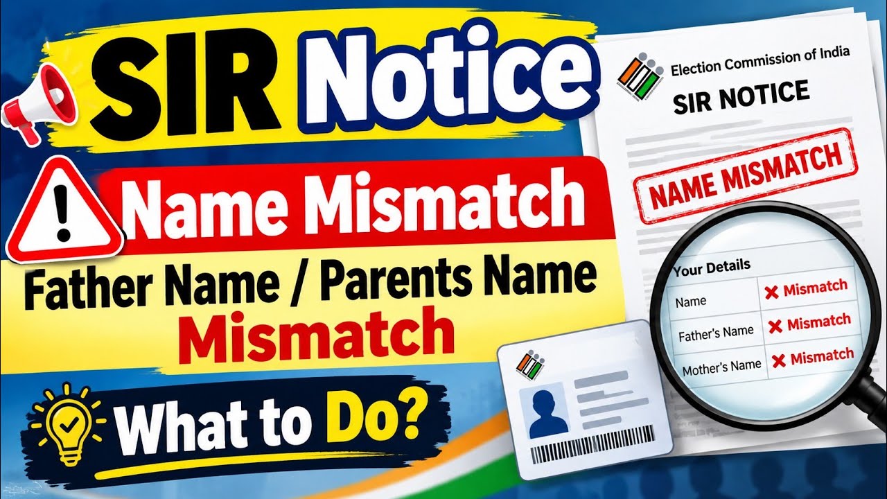 SIR Notice Name/Father Name Mismatch? आगे क्या करना है | Documents Ready रखें | BLO को Contact करें