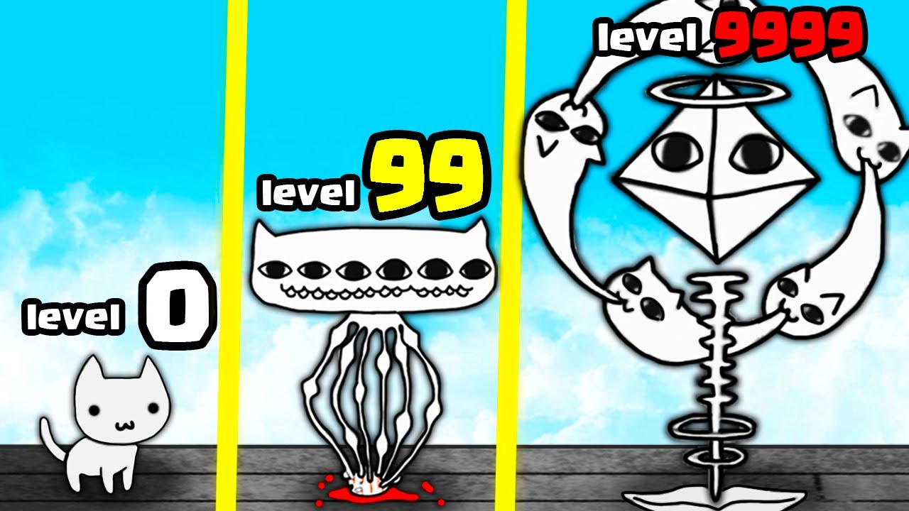 I evolved MAX LEVEL 9999+ CAT GOD in Zombie Cat Evolution