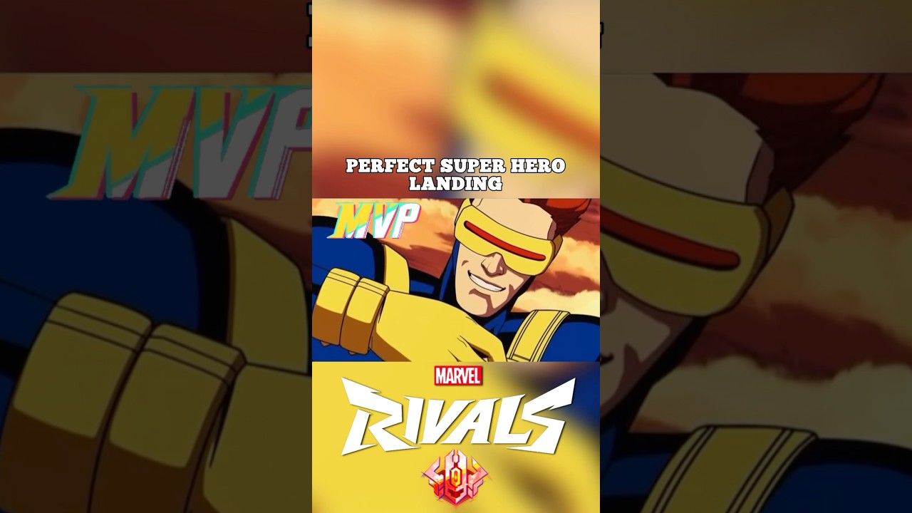 Cyclops Superhero landing MVP Marvel Rivals screen #marvelrivals #gamingmemes