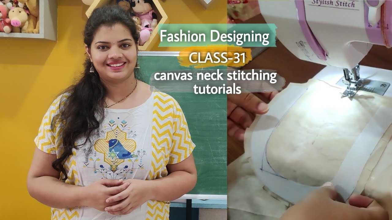 #FDclass-31 neck stitching with canvas @cndufabrics.