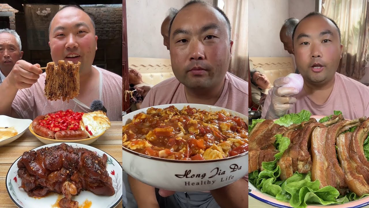 Yummy #76 : Eat pig brain belly pork, bone head pig🐷,Noodles🍜..#belly #yummyfood  #mukbang #food 