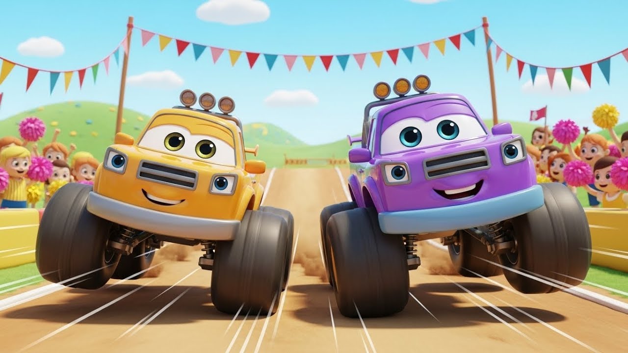 Carrera del Alfabeto de Monster Trucks 🚚🔤 | Rima Divertida | Baby Song Español para Niños 👶🎶