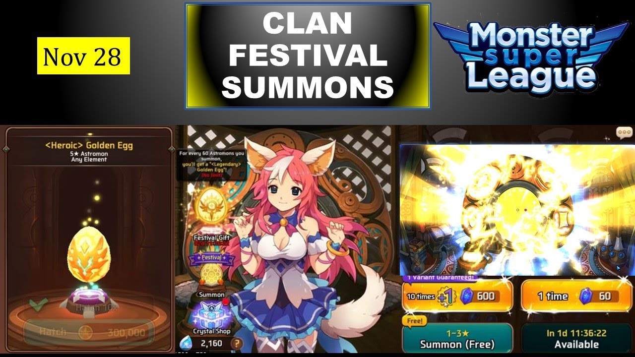 25000 Astrogems for Clan Festival! Monster Super League