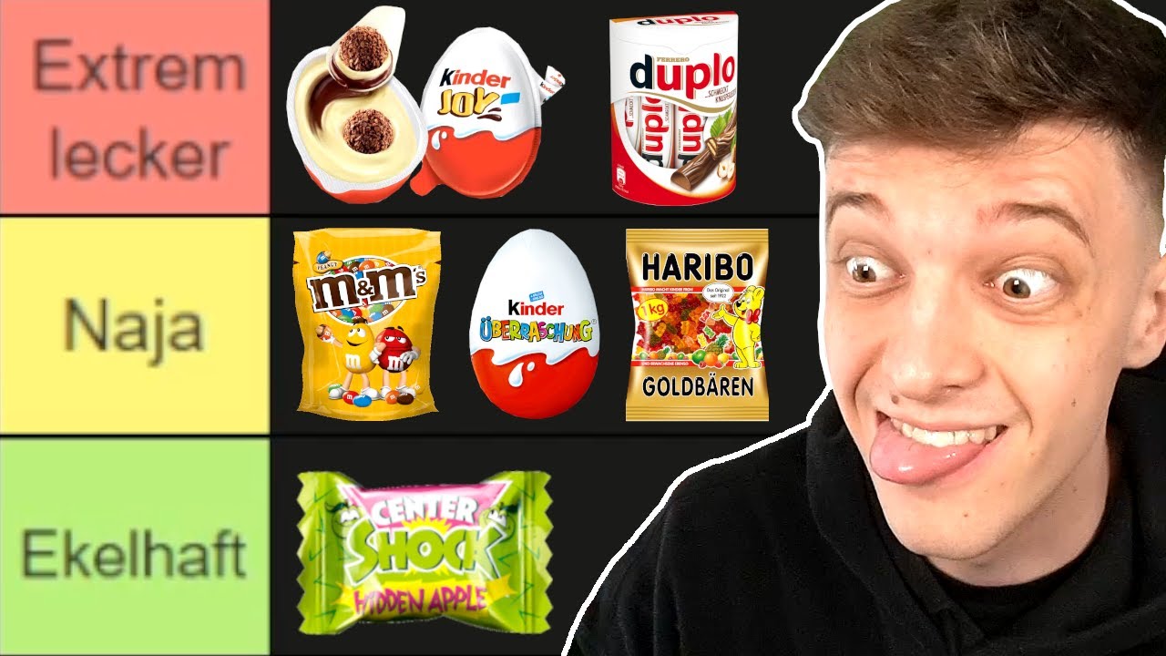 Lukas BEWERTET ALLE SÜßIGKEITEN in 1 VIDEO! 😋 (Centershock, Ü-Ei, Haribo...)