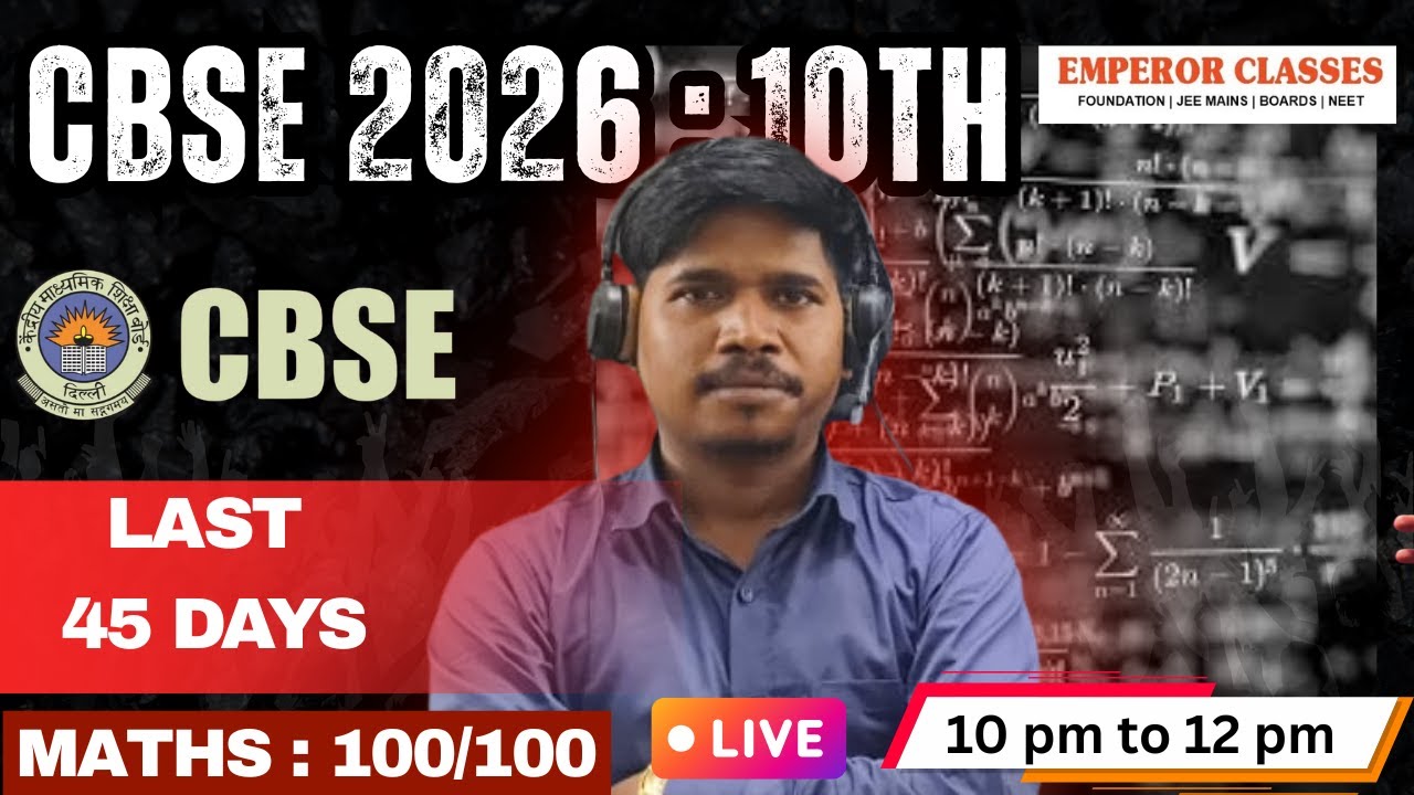 class 10th live class for boards exam 2026