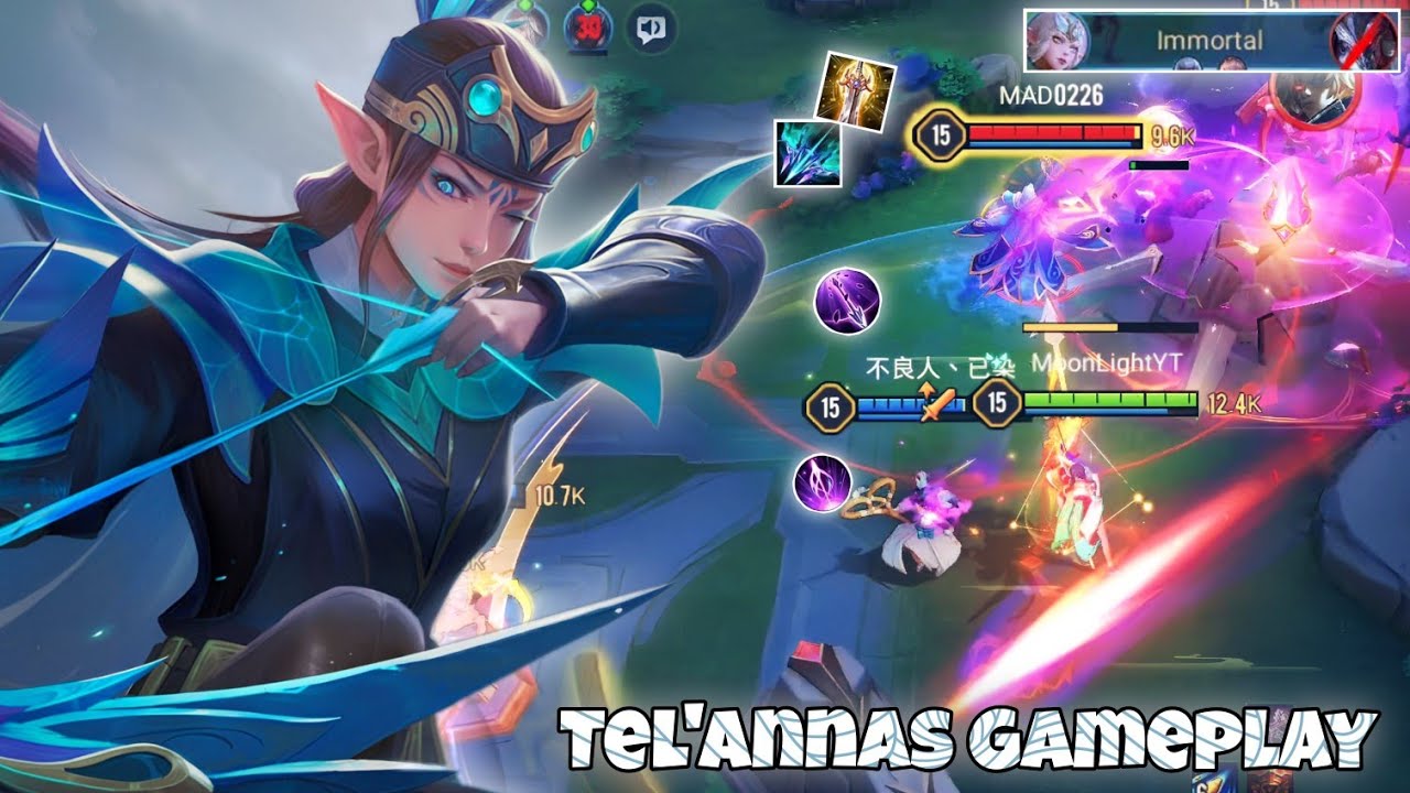 Tel'Annas Dragon Lane Pro Gameplay | Most Amazing Marksman | Arena of Valor Liên Quân mobile CoT