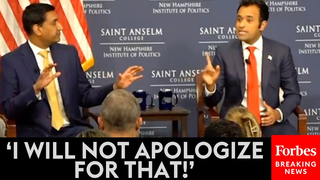 BREAKING NEWS: Vivek Ramaswamy And Ro Khanna Have Spirited Debate In New Hampshire