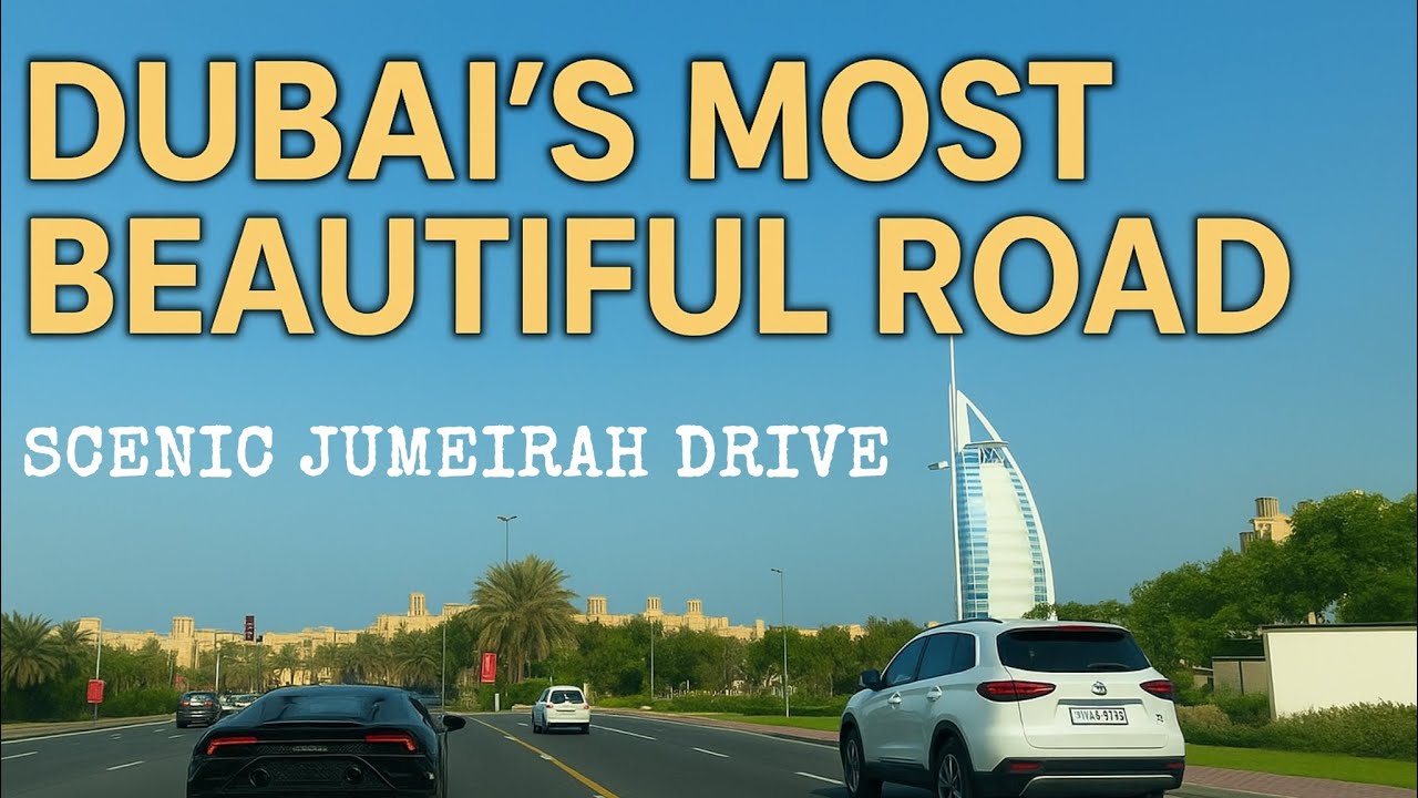 Jumeirah Road Drive Tour | Scenic Dubai Coastal Drive | Burj Al Arab & Beach Views 4K
