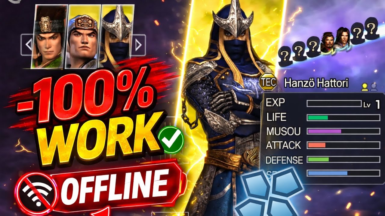Warriors Orochi PPSSPP Android Gameplay | Banyak Musuh Sekaligus ⚔️🔥🔥