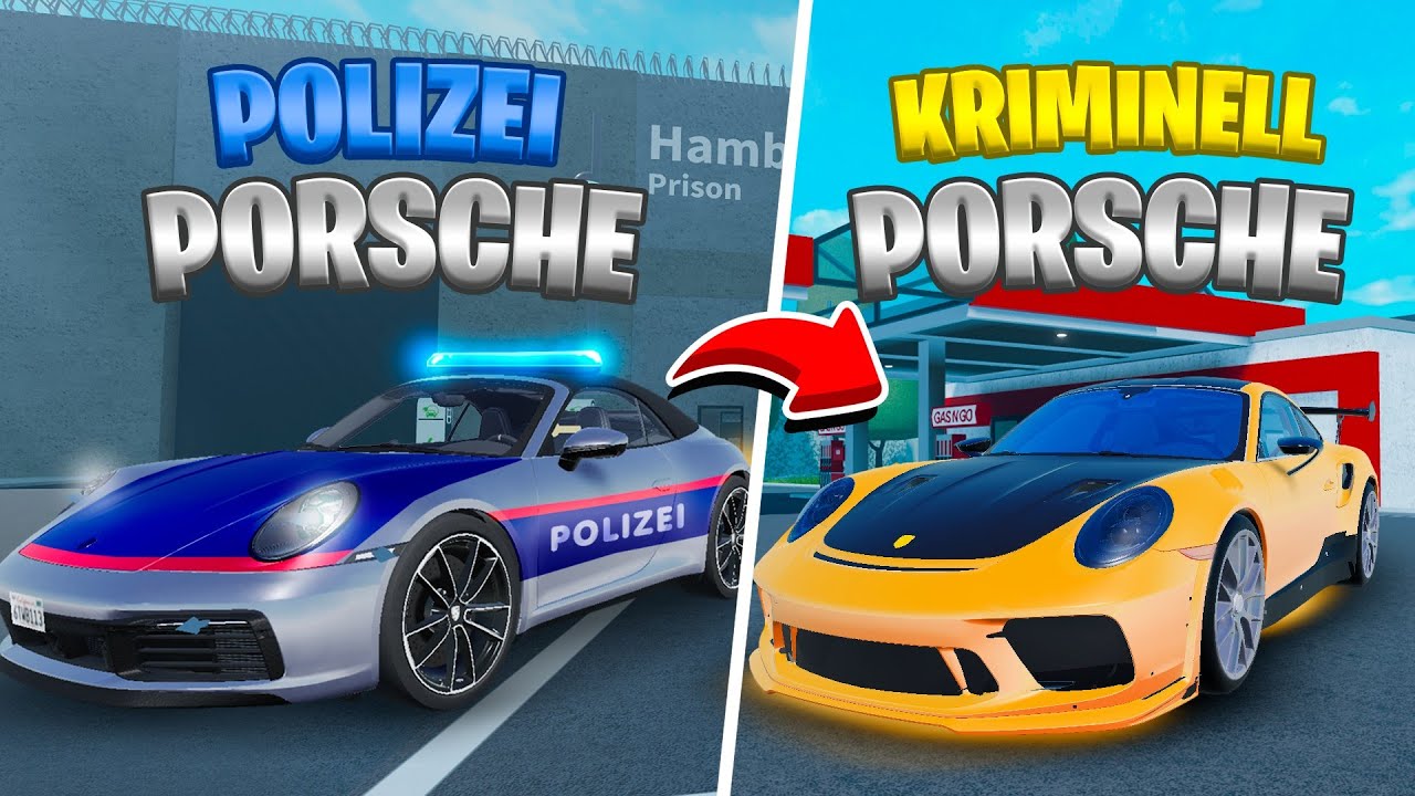 Polizei PORSCHE vs KRIMINAL PORSCHE - Die Verfolgungsjagd! (Roblox)