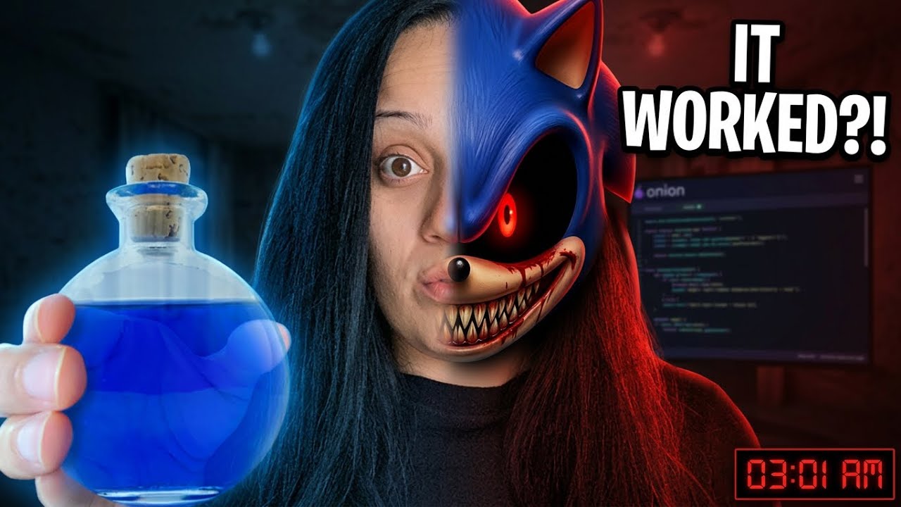 (SCARY) ORDERING SONIC.EXE POTION FROM THE DARK WEB AT 3AM!! *TURNED INTO SONIC*