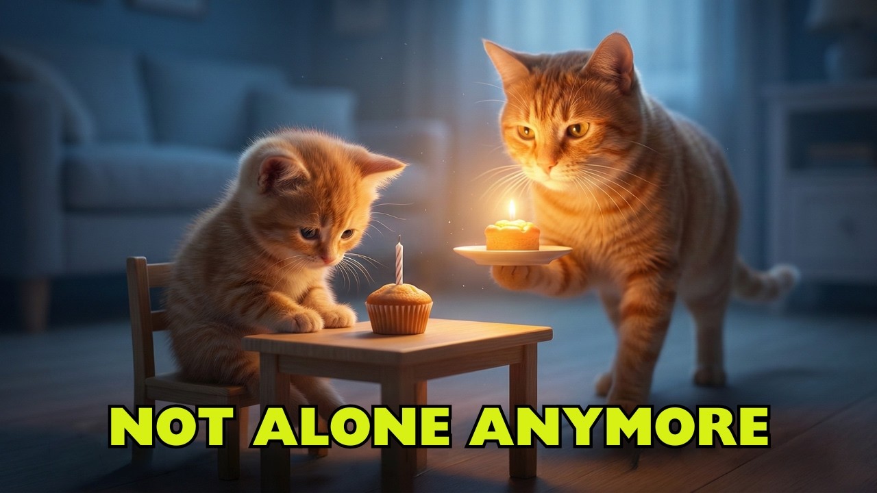 A Lonely Birthday for Ginger Kitten💔… Then Papa Cat Steps In 🎉🎂