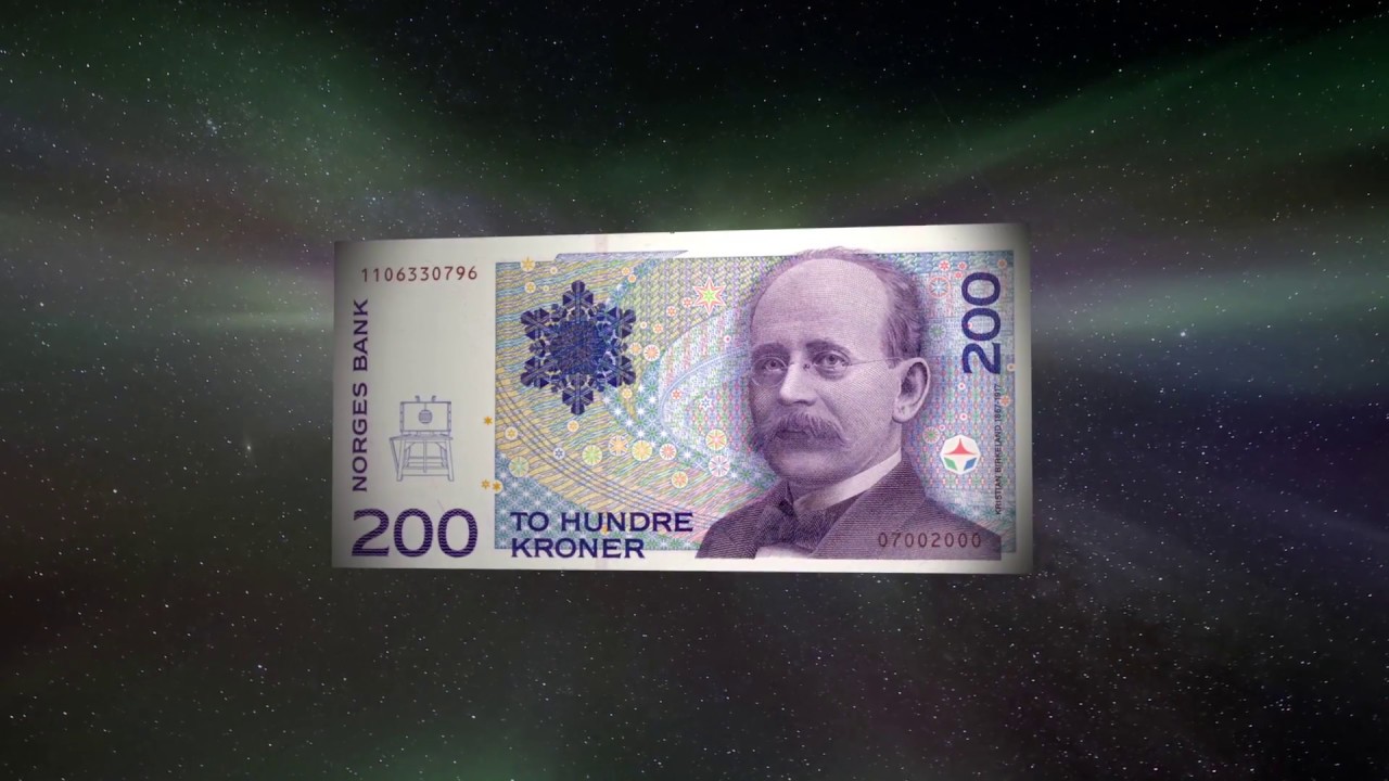 The Norwegian 200 kroner bank note - Kristian Birkeland
