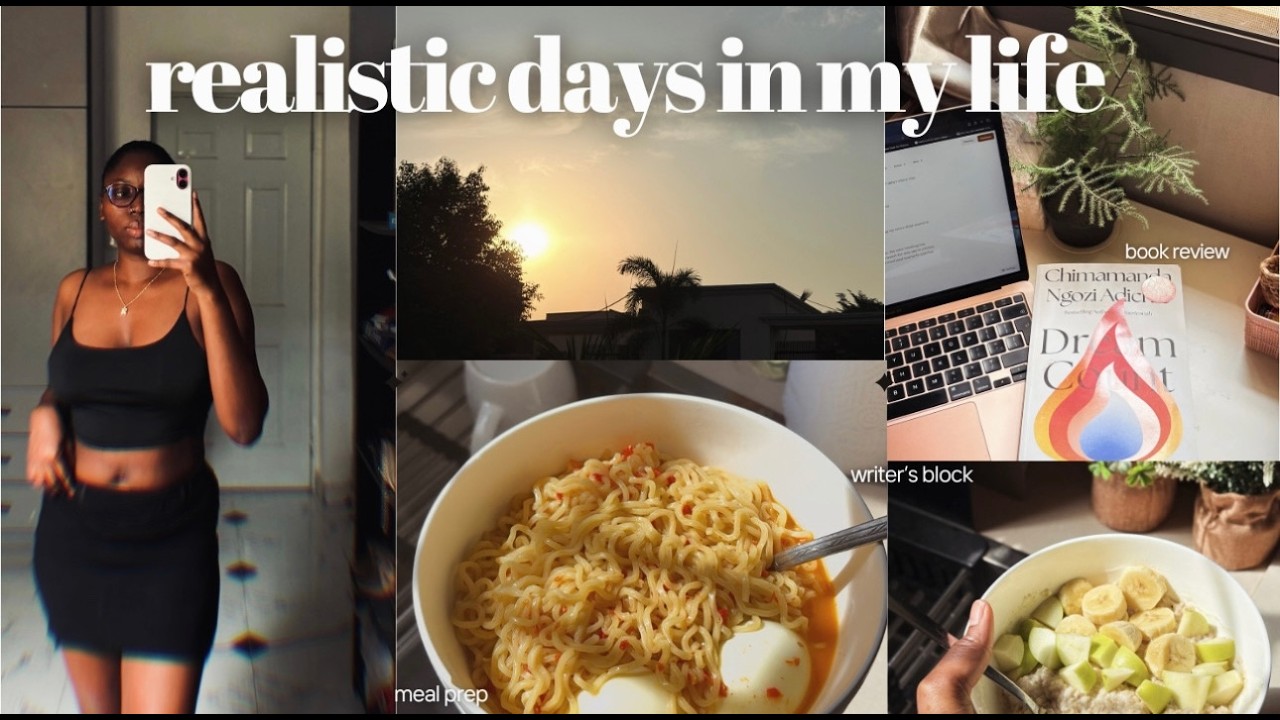 realistic days in my life | writing block, morning walk, cooking, book review
