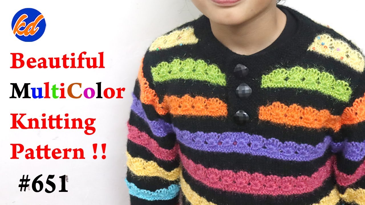 Multicolor Knitting Pattern #651 | New Beautiful Knitting Pattern Designs