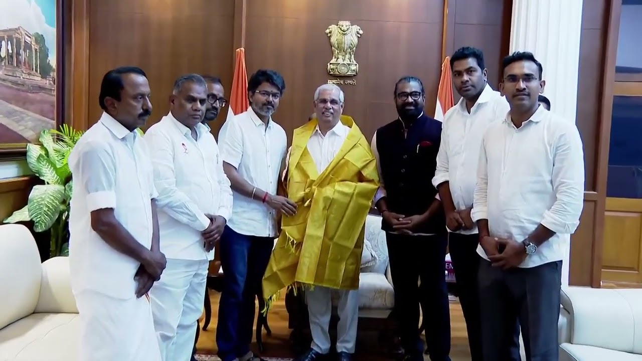 TVK chief Thalapathy Vijay meets Governor RajendraVishwanath Arlekar#vijay#thalapathyvijay#tvk#viral