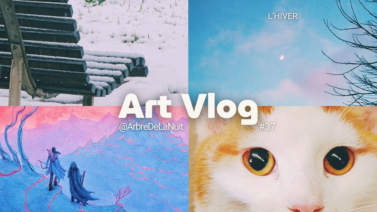 Retouches de peintures, bricolages, neige…❄️ | Art Vlog #37