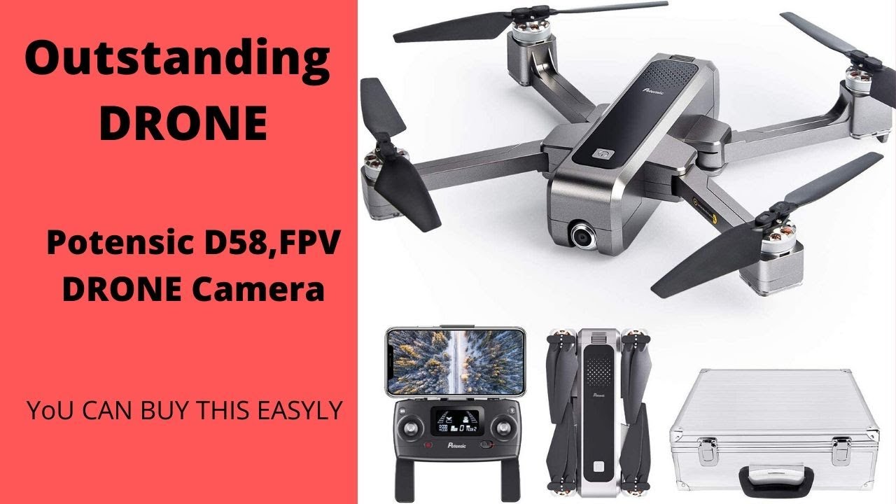 Potensic D58 FPV Drone 1080 Camera, 5G WiFi HD Live Video, GPS Auto Return Amazing Result ....