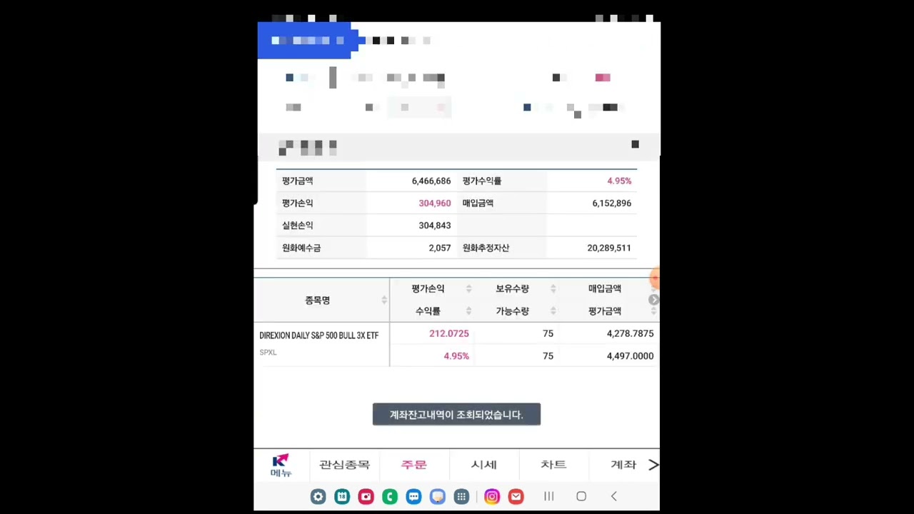 오늘의 홀짝게임 spxl 5%수익