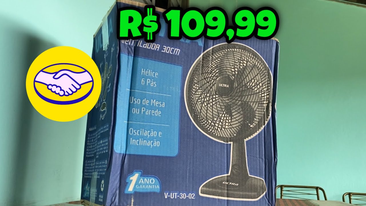 Unboxing! Paguei só R$ 110! Ventilador Ultra 30 Cm O MAIS BARATO do Mercado Livre