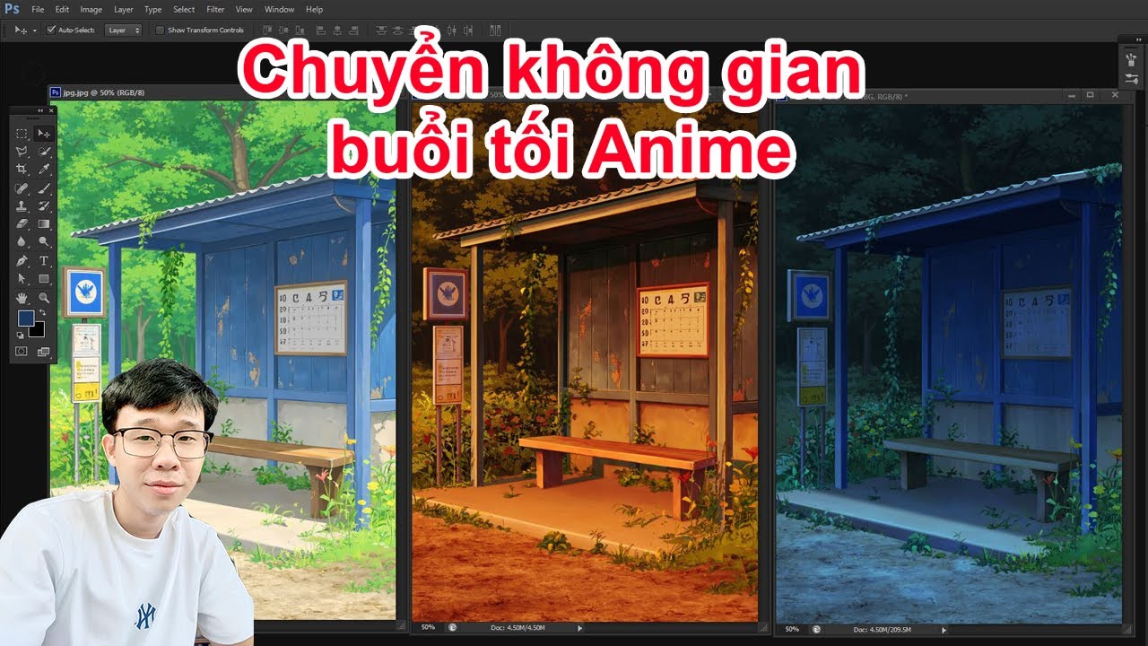 Phối Cảnh Anime 2026 : Chuyển không gian và thời gian #anime #2d #photoshop
