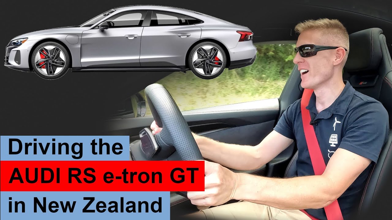 За рулём Audi RS e-tron GT в Новой Зеландии