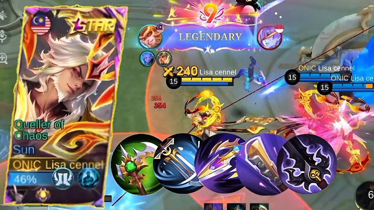 TIPS BERMAIN SUN TAMPA MATI SEPANJANG PERMAINAN❗BUILD TERSAKIT SUN | GAMEPLAY SUN TERBARU | MLBB
