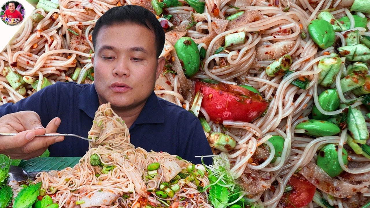 ซั่วข้าวปุ้นสะไบนาง โรยเม็ดสะตอ หมุนติ้วๆ แซ่บจ้วดคัก
