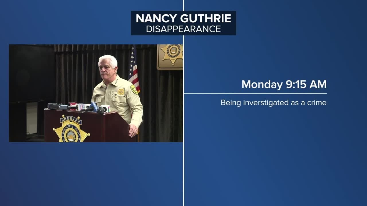 Timeline in Nancy Guthrie missing person case