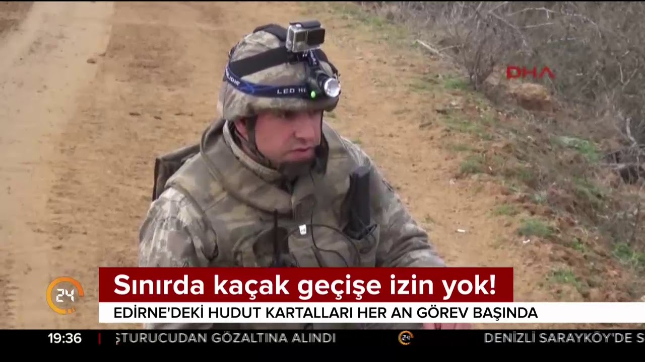 Edirne'deki hudut kartalları her an görev başında