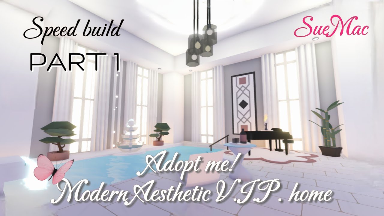 👑PART 1 - My modern aesthetic VIP house - Adopt me! - Speed build