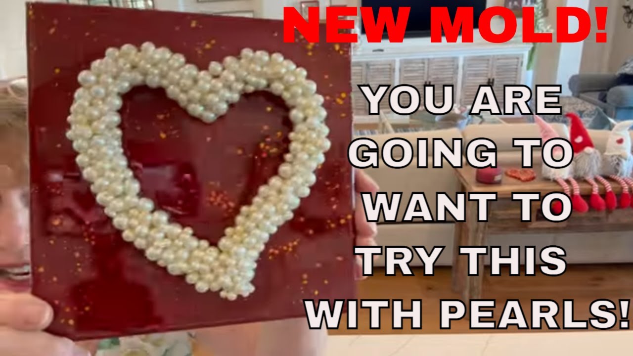 # 320 Create A Gorgeous Pearl Heart With This New Valentine's Day Mold Epoxy Resin & Jewelry Heart