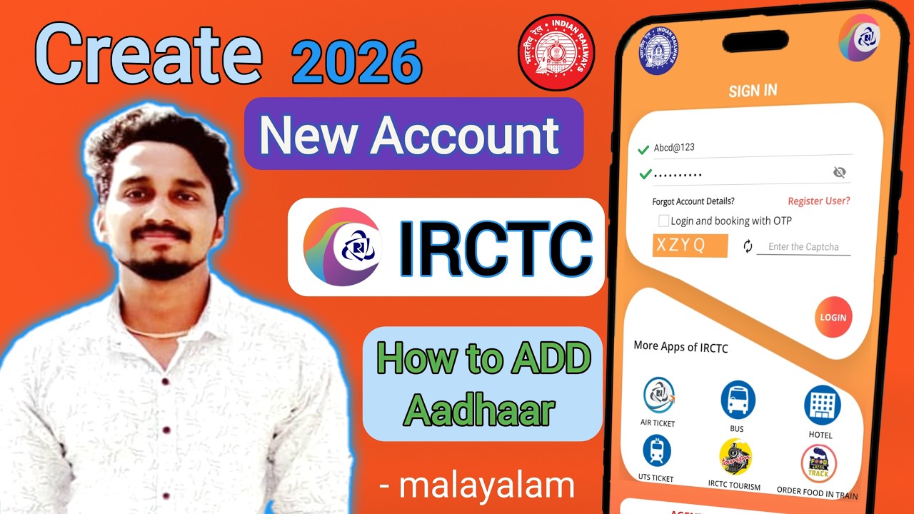 How to Create IRCTC Account 2026 Malayalam | How to Create IRCTC Account | How to Create IRCTC ID