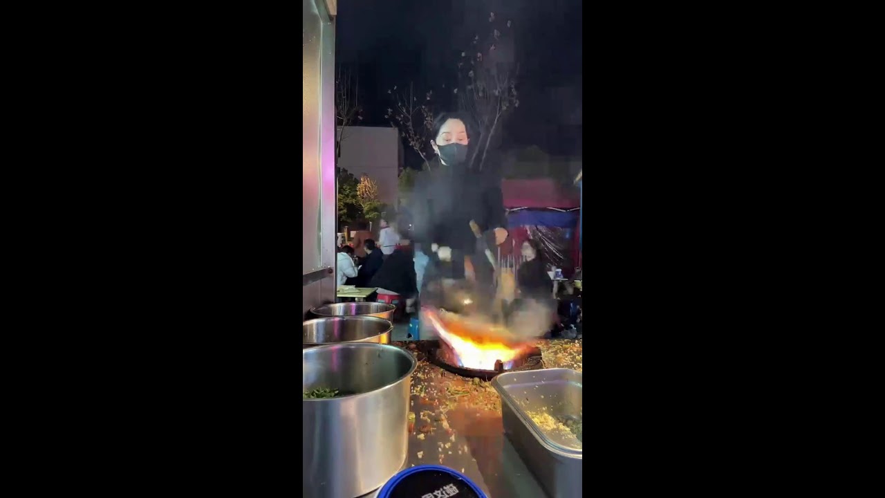 INSANE Chinese Food 🔥 Egg Fried Rice Wok Fire LIVE