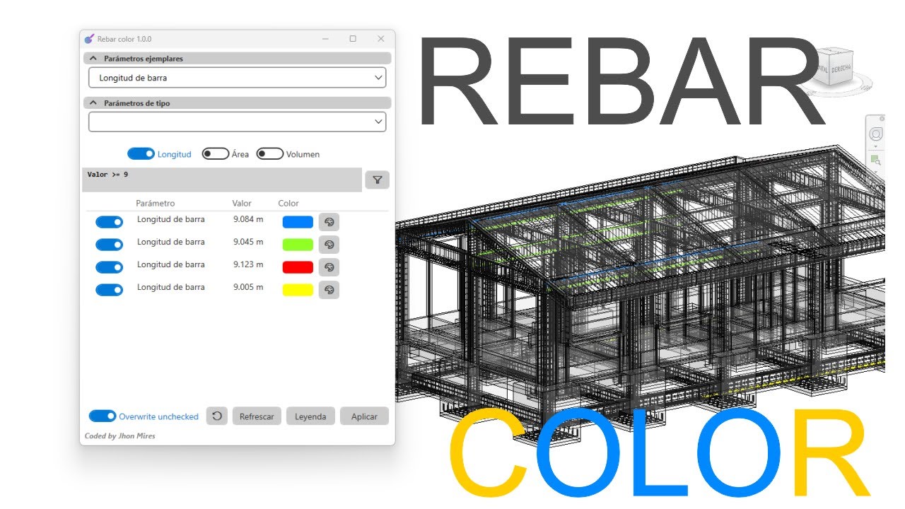 🔥🔥1 - REBAR COLOR - REVIT 23 - 26 #revit