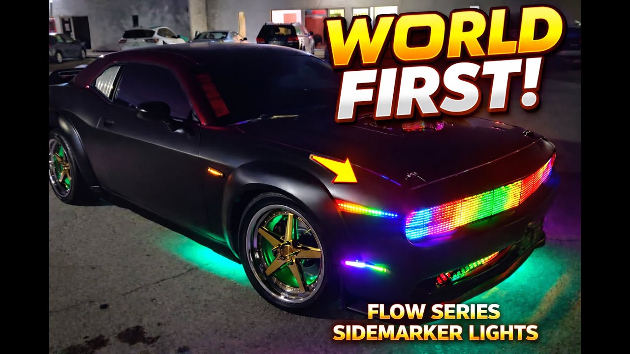 WORLD’S FIRST Dodge Challenger Widebody Flow Series Side Marker Lights 😱🔥