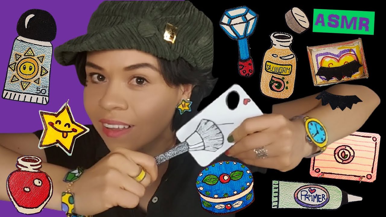 ASMR Te MAQUILLO con Papel | Leslie ASMR 🥰❤💯💄