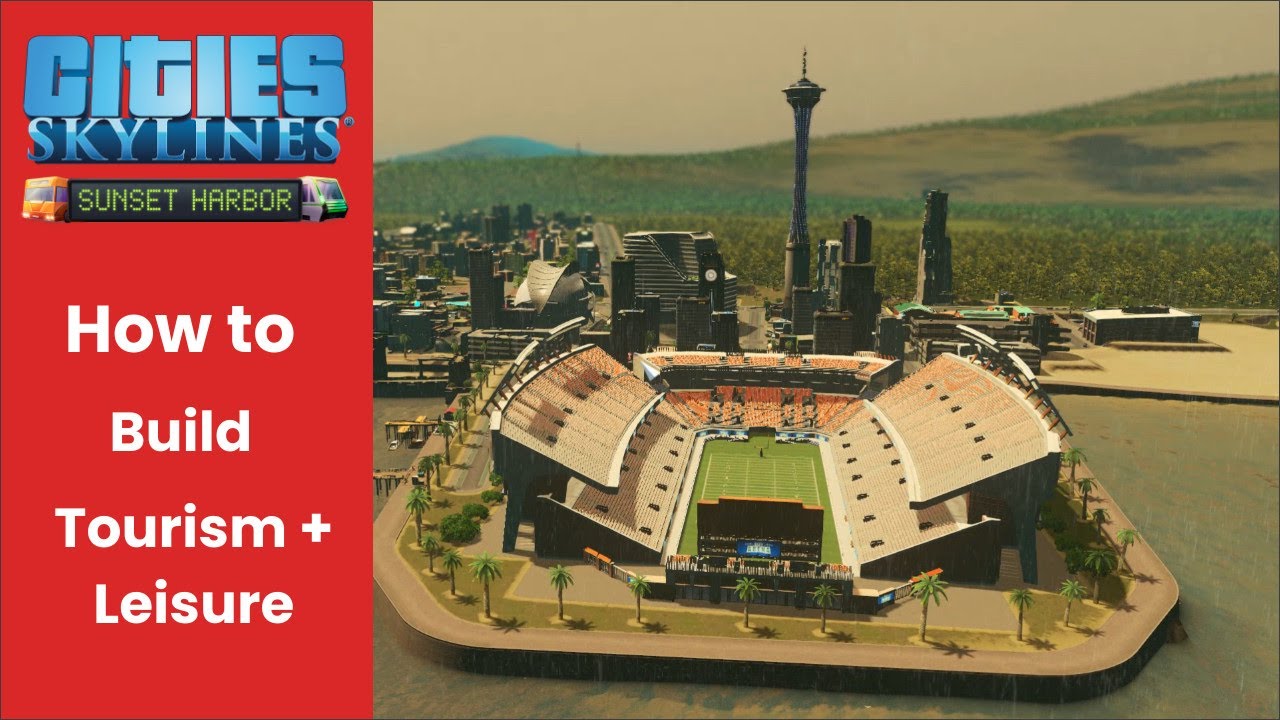 How to Build Waterfront Tourism & Leisure- Cities: Skylines Portsmith Abby ep 18