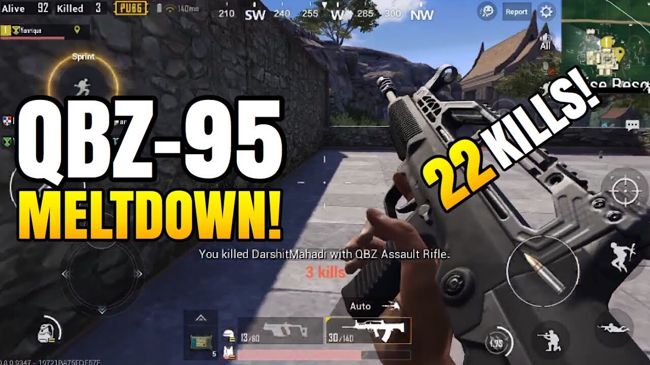 QBZ-95 MELTDOWN! | 22 Kills FPP Solo VS Squad | PUBG Mobile