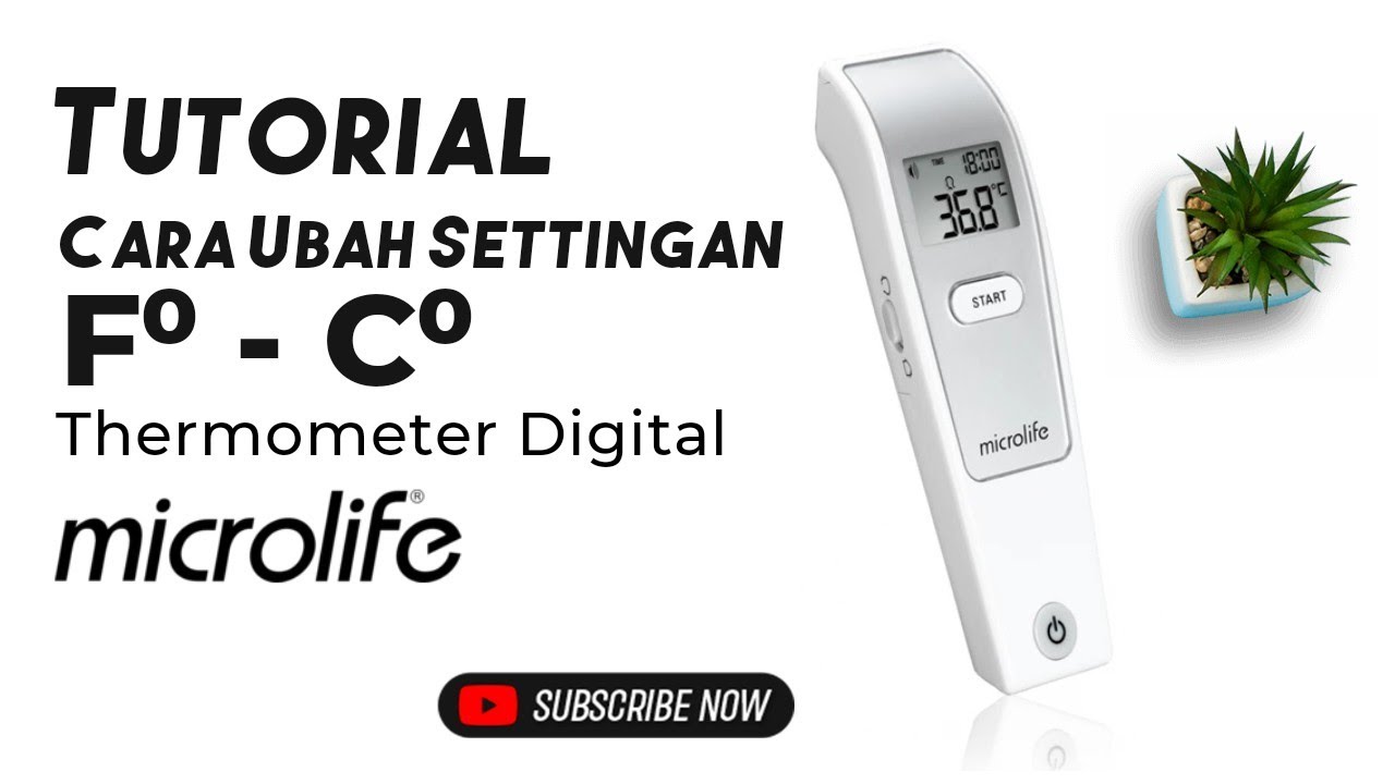 Cara Ubah Settingan Thermometer Digital Microlife F ke C | Fahrenheit to Celcius