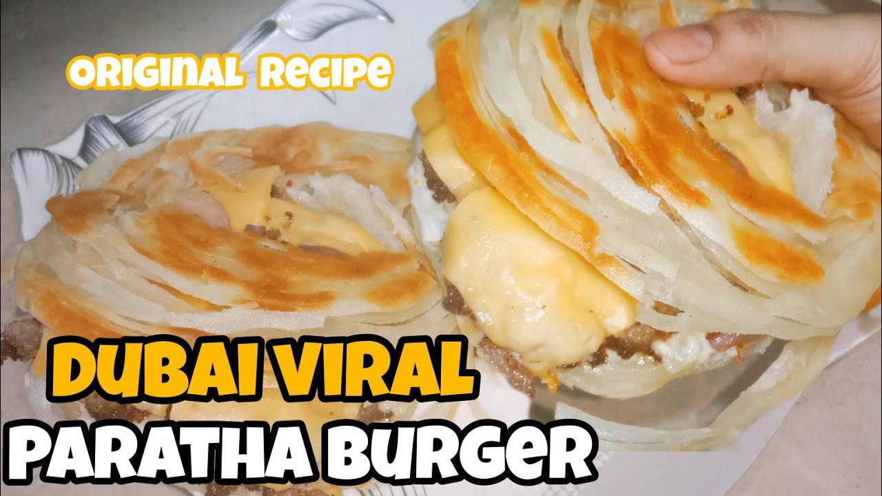 اب دوبئ جانے کی ضرورت نہیں ❗وائرل پراٹھا برگر گھر میں بنائیں بلکل آسان ریسپی🤤  Burger🍔☕