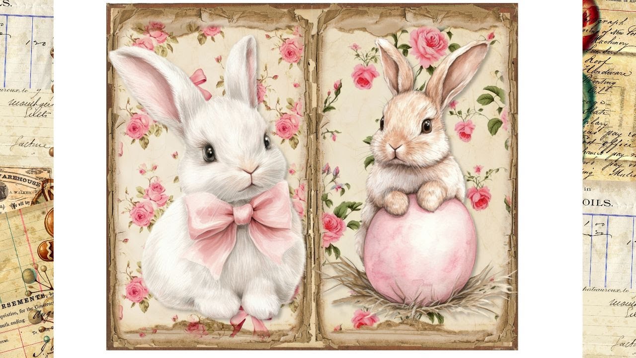 DIY Shabby Chic Easter Junk Journal – Free Printable Kit!