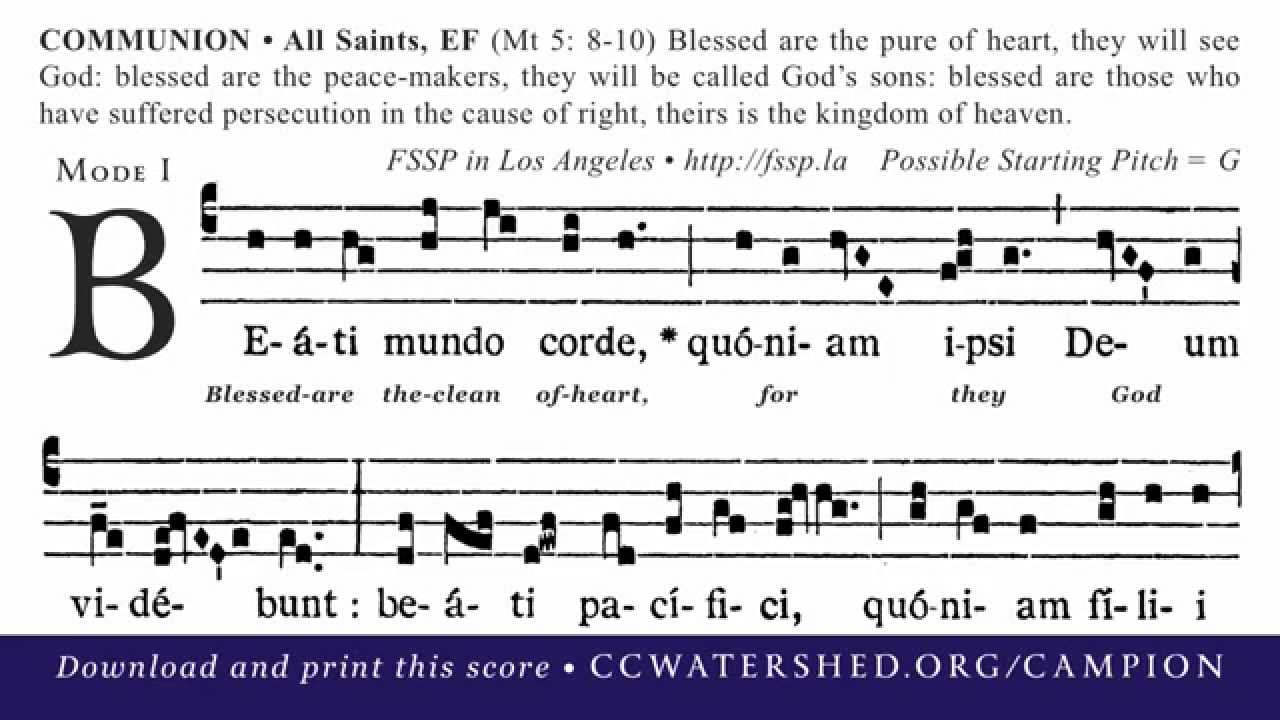 Communion “Beati Mundo Corde” • Feast of All Saints, November 1st