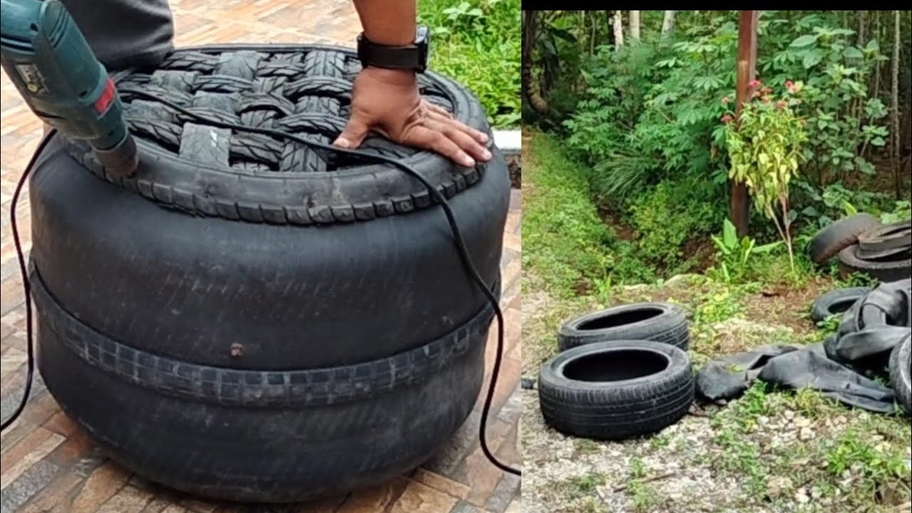 How to quickly make chairs with old tires
