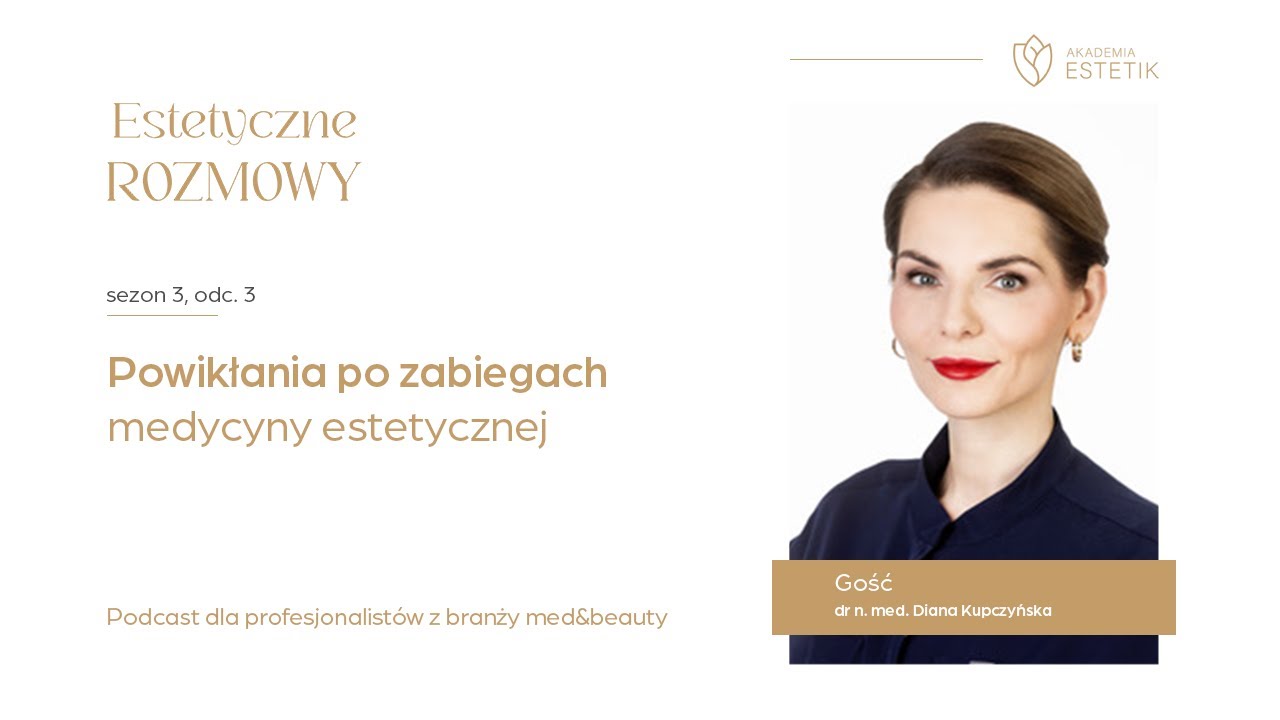Powikłania po zabiegach medycyny estetycznej. Dr n. med. Diana Kupczyńska #estetikpl #podcast