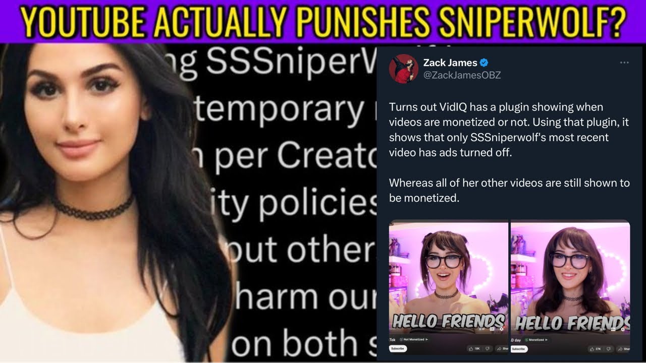 Youtube LIED About Demonetizing SSSniperwolf As She Gives ChatGPT 